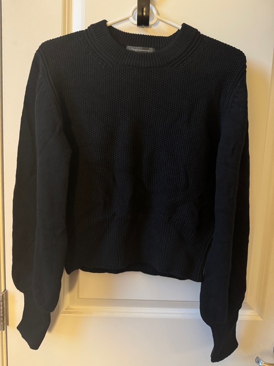 French Connection Sweaters - French Connection Black Textured Crewneck Sweater